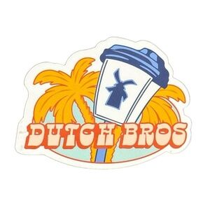 DUTCH BROS‎ Sticker Palm Trees Summer Coffee Cup Collectible
